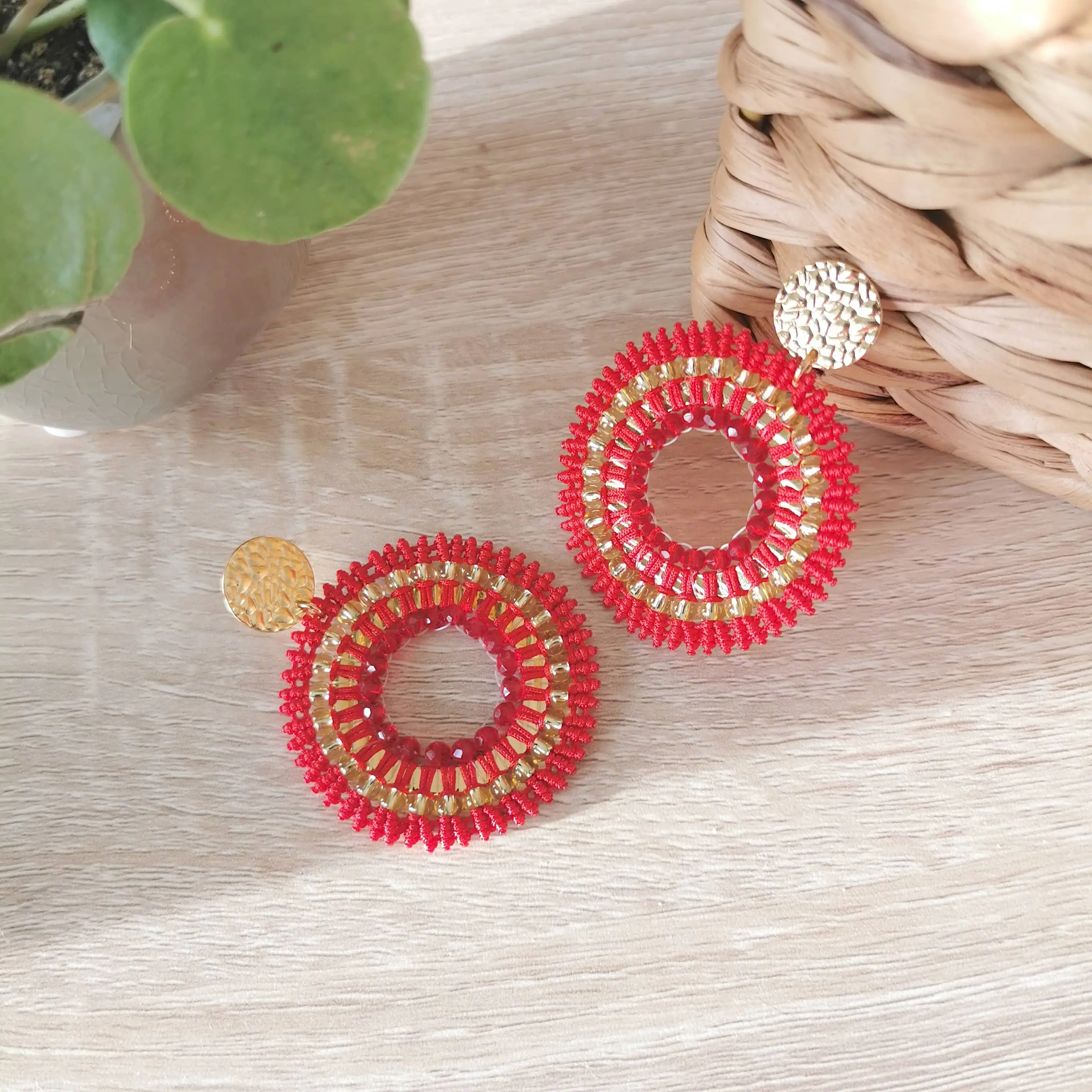 Boucles D'oreilles Vintage Claire Deve - Superbe Paire - Idéal Cadeau